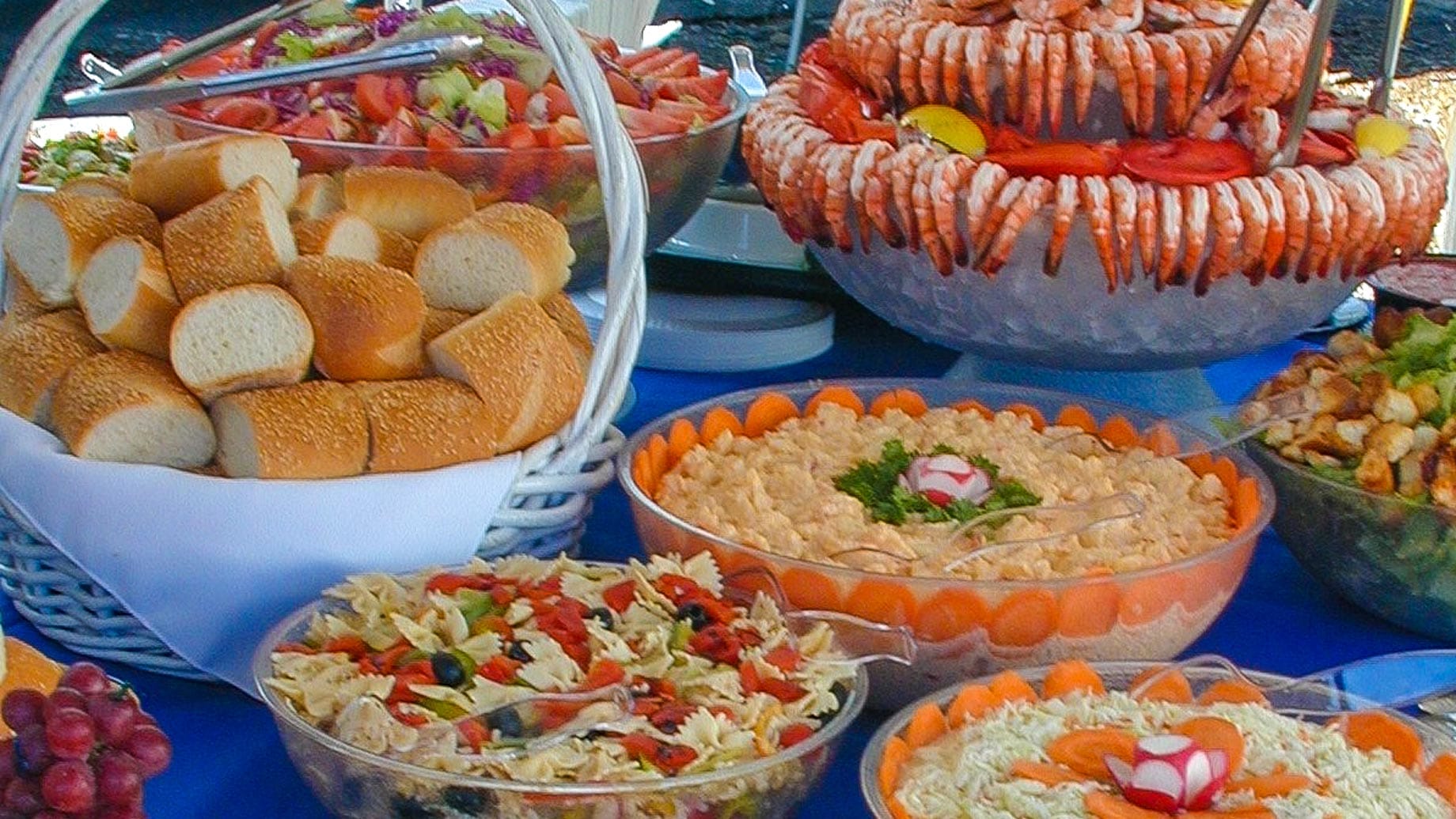 Food served at a picnic